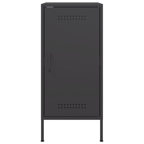 vidaXL Sideboards 2 pcs Black 36x39x79 cm Steel