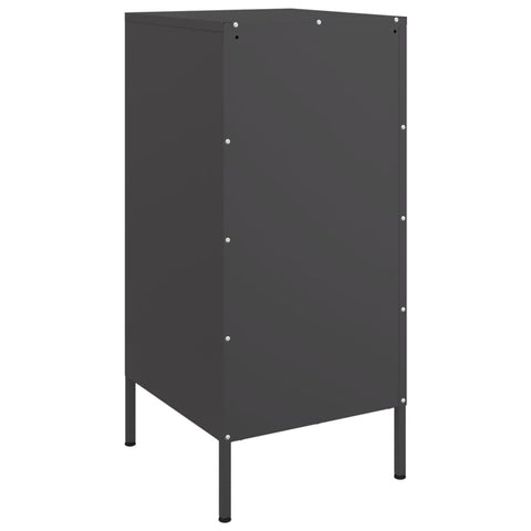 vidaXL Sideboards 2 pcs Black 36x39x79 cm Steel