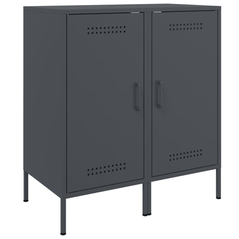 vidaXL Sideboards 2 pcs Anthracite 36x39x79 cm Steel