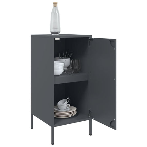 vidaXL Sideboards 2 pcs Anthracite 36x39x79 cm Steel