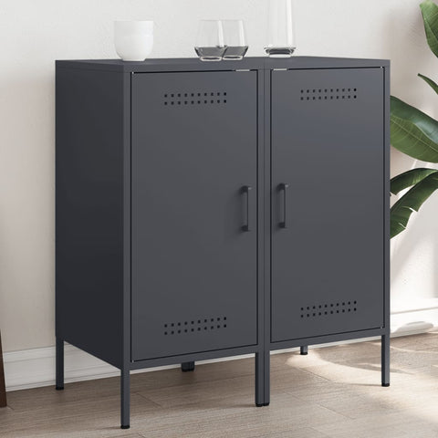 vidaXL Sideboards 2 pcs Anthracite 36x39x79 cm Steel