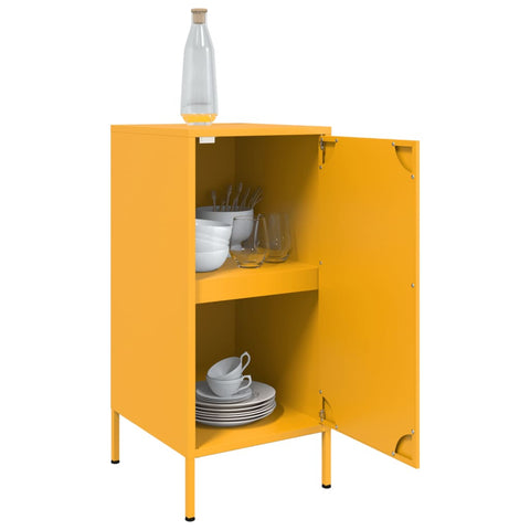 vidaXL Sideboard Mustard Yellow 36x39x79 cm Steel