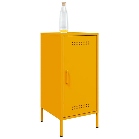 vidaXL Sideboards 2 pcs Mustard Yellow 36x39x79 cm Steel