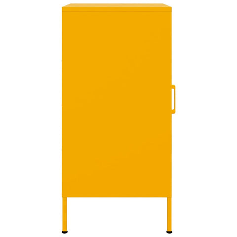 vidaXL Sideboards 2 pcs Mustard Yellow 36x39x79 cm Steel