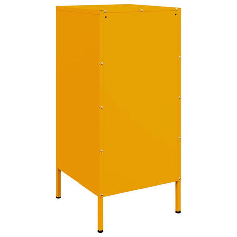 vidaXL Sideboards 2 pcs Mustard Yellow 36x39x79 cm Steel