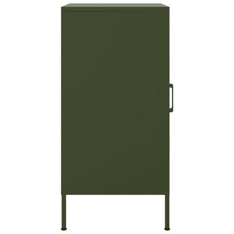 vidaXL Sideboards 2 pcs Olive Green 36x39x79 cm Steel
