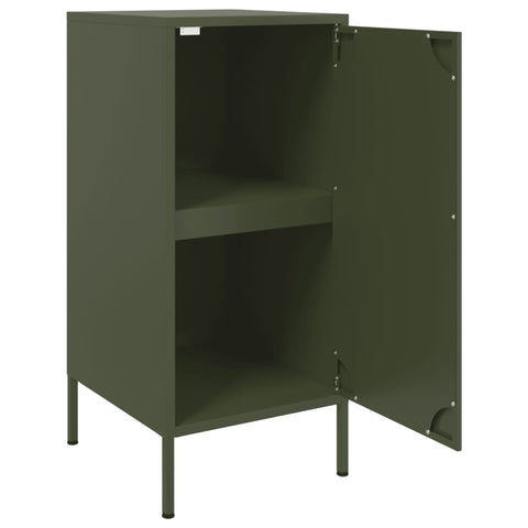 vidaXL Sideboards 2 pcs Olive Green 36x39x79 cm Steel