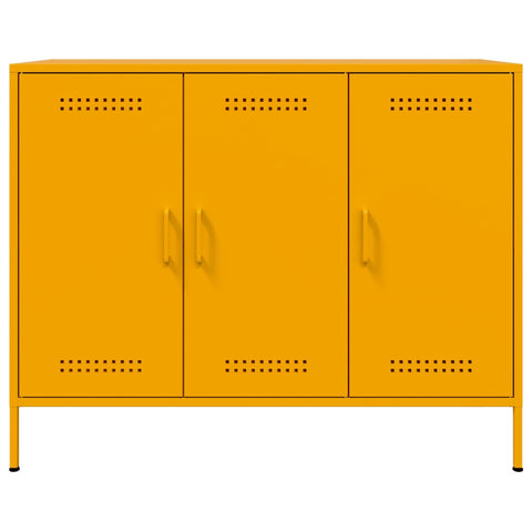 vidaXL Sideboard Mustard Yellow 100.5x39x79 cm Steel