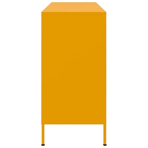 vidaXL Sideboard Mustard Yellow 100.5x39x79 cm Steel