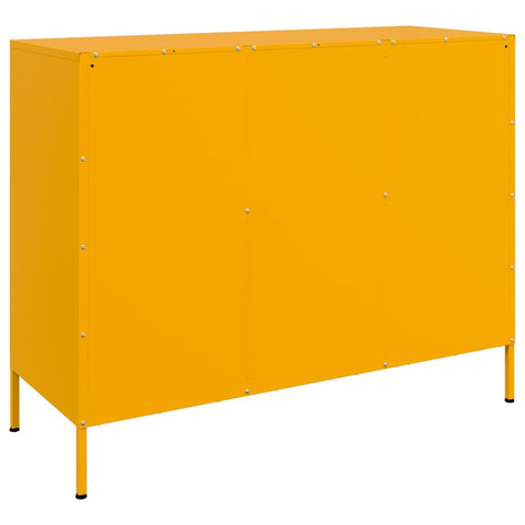 vidaXL Sideboard Mustard Yellow 100.5x39x79 cm Steel
