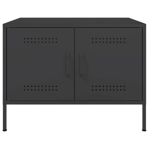 vidaXL Coffee Table Black 68x50x50.5 cm Steel