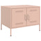vidaXL Coffee Table Pink 68x50x50.5 cm Steel