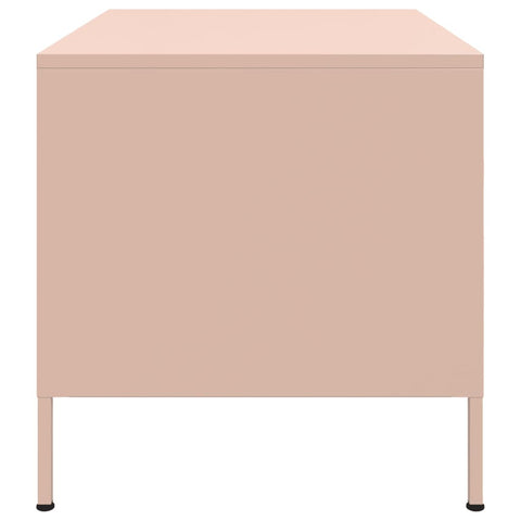 vidaXL Coffee Table Pink 68x50x50.5 cm Steel