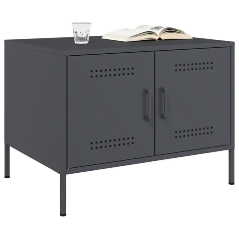 vidaXL Coffee Table Anthracite 68x50x50.5 cm Steel