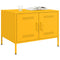 vidaXL Coffee Table Mustard Yellow 68x50x50.5 cm Steel
