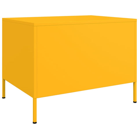 vidaXL Coffee Table Mustard Yellow 68x50x50.5 cm Steel