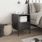vidaXL Bedside Cabinet Black 36x39x50.5 cm Steel