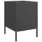vidaXL Bedside Cabinet Black 36x39x50.5 cm Steel