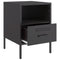 vidaXL Bedside Cabinet Black 36x39x50.5 cm Steel