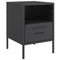 vidaXL Bedside Cabinets 2 pcs Black 36x39x50.5 cm Steel
