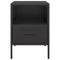 vidaXL Bedside Cabinets 2 pcs Black 36x39x50.5 cm Steel