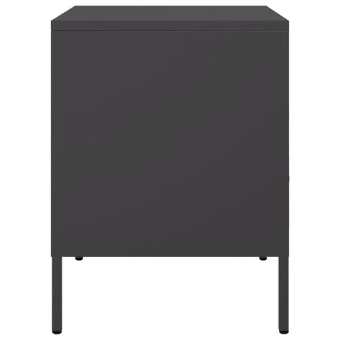 vidaXL Bedside Cabinets 2 pcs Black 36x39x50.5 cm Steel