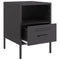 vidaXL Bedside Cabinets 2 pcs Black 36x39x50.5 cm Steel