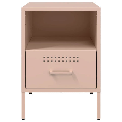 vidaXL Bedside Cabinet Pink 36x39x50.5 cm Steel