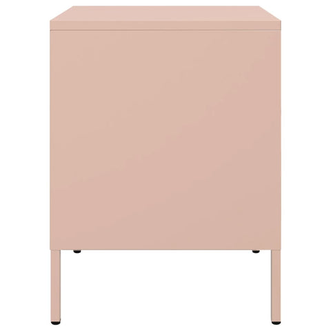 vidaXL Bedside Cabinet Pink 36x39x50.5 cm Steel