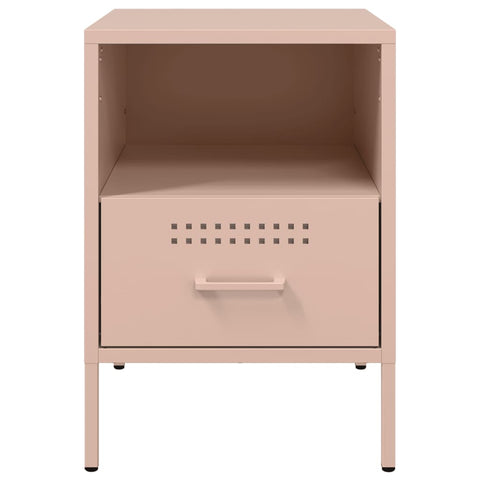 vidaXL Bedside Cabinets 2 pcs Pink 36x39x50.5 cm Steel