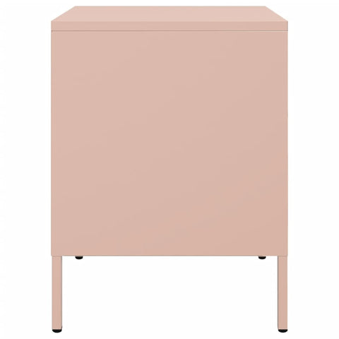 vidaXL Bedside Cabinets 2 pcs Pink 36x39x50.5 cm Steel