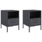 vidaXL Bedside Cabinets 2 pcs Anthracite 36x39x50.5 cm Steel