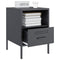 vidaXL Bedside Cabinets 2 pcs Anthracite 36x39x50.5 cm Steel