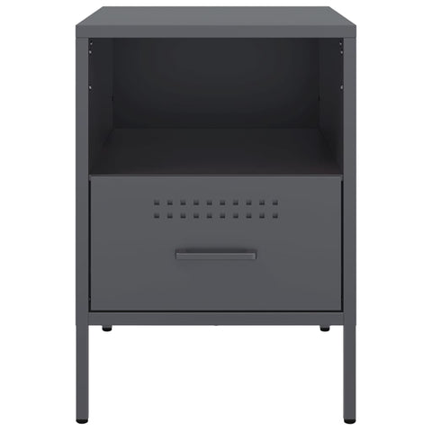 vidaXL Bedside Cabinets 2 pcs Anthracite 36x39x50.5 cm Steel