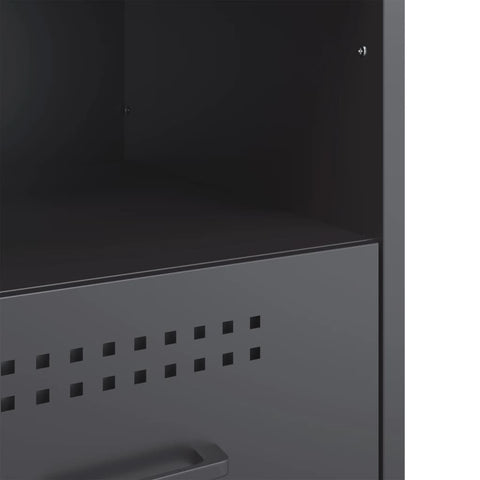 vidaXL Bedside Cabinets 2 pcs Anthracite 36x39x50.5 cm Steel
