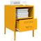 vidaXL Bedside Cabinets 2 pcs Mustard Yellow 36x39x50.5 cm Steel