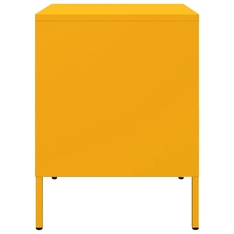vidaXL Bedside Cabinets 2 pcs Mustard Yellow 36x39x50.5 cm Steel