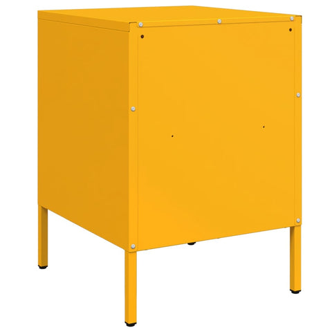 vidaXL Bedside Cabinets 2 pcs Mustard Yellow 36x39x50.5 cm Steel