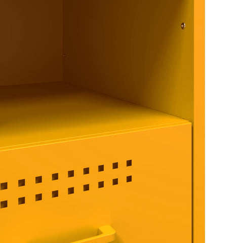 vidaXL Bedside Cabinets 2 pcs Mustard Yellow 36x39x50.5 cm Steel