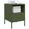 vidaXL Bedside Cabinets 2 pcs Olive Green 36x39x50.5 cm Steel