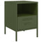 vidaXL Bedside Cabinets 2 pcs Olive Green 36x39x50.5 cm Steel