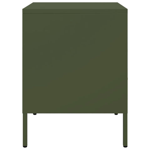 vidaXL Bedside Cabinets 2 pcs Olive Green 36x39x50.5 cm Steel