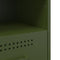 vidaXL Bedside Cabinets 2 pcs Olive Green 36x39x50.5 cm Steel