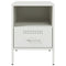 vidaXL Bedside Cabinet White 36x39x50.5 cm Steel