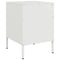 vidaXL Bedside Cabinet White 36x39x50.5 cm Steel
