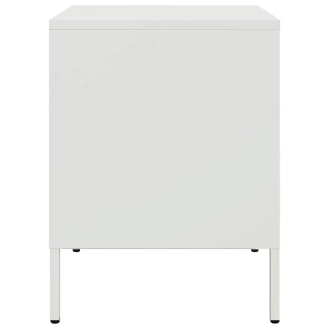 vidaXL Bedside Cabinets 2 pcs White 36x39x50.5 cm Steel