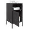 vidaXL Bedside Cabinet Black 36x39x68 cm Steel