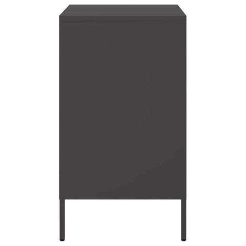 vidaXL Bedside Cabinet Black 36x39x68 cm Steel