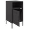 vidaXL Bedside Cabinet Black 36x39x68 cm Steel