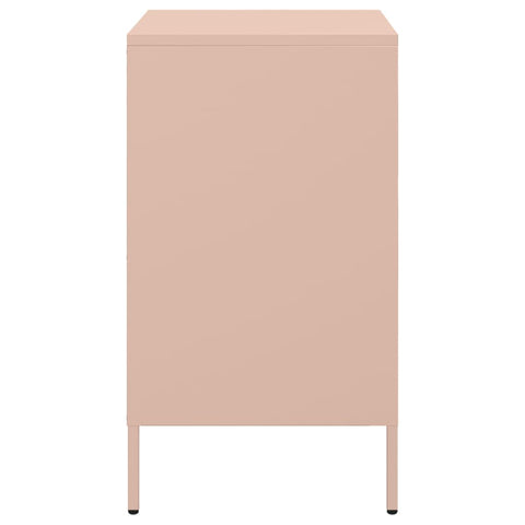 vidaXL Bedside Cabinets 2 pcs Pink 36x39x68 cm Steel